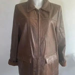 Vintage Women's Wilson's Leather Jacket Coat XL Brown Corduroy Cuffs Excellent! Photo 0