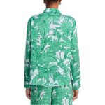 AQUA  Tropical Print Button Down Shirt - Green Palm Leaf Blouse - Size S‎ Photo 1