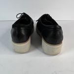 Clarks Women's Black Perforated Oxford Platform Wedge Shoes US 7 C1Z Preppy Photo 2