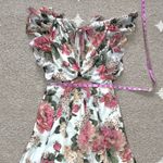 Revolve Divine Heritage x  Twist Back Floral Midi Dress in Ivory Small Photo 8