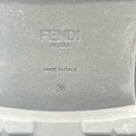 Fendi Leather FF Vitello Studded Combat Moto Boots Black Size 38 Photo 13