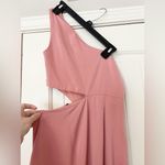 NBD Cressida One Shoulder Asymmetric Hem Gown Pink Photo 3