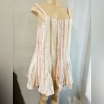 Alexis  Dimma Sleeveless 100% Linen MiniDress in Heather Beige Stripe Size S Photo 2