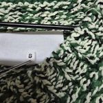 Maison Margiela Womens Ribbed Green Speckled Wool Blend Knit V Neck Sweater Sz S Photo 3