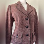 Apt. 9  Burgundy Single Breasted Blazer Photo 3