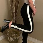 Forever 21 Black Pants With White Stripe Down Side Photo 0