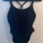 Baja Blue Vintage One Piece Black Polka Dot Bathing Suit Size 12 Photo 0