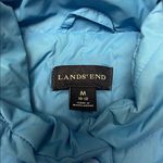 Lands' End Land’s End Women’s Blue Goose Down Snap Puffer Vest- M (8-10) Photo 12