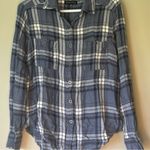 Kendall + Kylie Blue Plaid Long Sleeve Button Down Shirt Size Small Photo 6