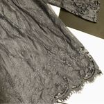 Chance or Fate Long Sleeve Lace Top Dark Purple Gray High Collar Victorian sz M Photo 5