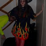 SheIn Fire Print T-Shirt Dress Photo 2