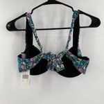 Raisin's  Bikini Top Juniors Size Large NWT Full Moon Printed Underwire Beach Swim Photo 2