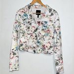 Jessica Simpson Floral Cropped Denim Jacket sz M Photo 0