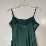 Selfie Leslie NEW!  Well Versed Pleated Bust Front Split Dress Forest Green Med Photo 6