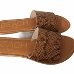 NWOT Beach by Matisse “CABANA” Leather Slides Brown Size 7 Photo 4
