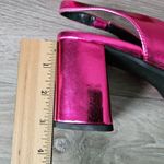 Kenneth Cole Reaction Rylee Hot Pink Metallic Slingback Platform Sandals Size 8. Photo 12