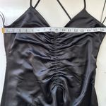 Jason Wu  Black Ruched Front Tie Shoulder Maxi Dress Size Large Photo 9