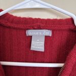 Eagle's Eye lambs wool Knit hooded sweater size medium Full Zip Red Photo 1