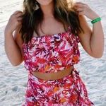 Two Piece Tropical Set Red Size L Photo 0