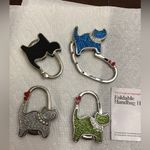 None Foldable Table Hooks Two Hearts Cat Shape Handbag Decorating Photo 6