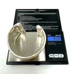 Sterling silver ribbed cuff bracelet, made in Israel Photo 14