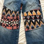 Free People  Rocky Mountain straight Jean medium wash with patches size 28 NWT Photo 7
