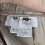 1990s Vintage Tere Tereba 100% Silk Blouse Pants Set Lounge Evening Size Medium Tan Photo 14