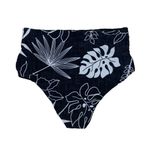 Carve Designs  High Waist Bikini Bottom S Black White Tropical Print Swimwear Photo 1