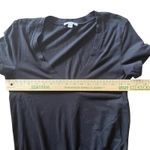 James Perse  Black Dress Standard V Neck‎ Short Sleeve Size 2 M Minimalist Photo 8