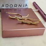 ADORNIA Swarovski Crystal‎ Climber Earrings, Diamonds, Gold, NWT Silver Photo 5