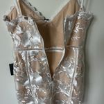 Lulus NWT  Party Pretty White and Beige Lace Sleeveless Bodycon Mini Dress XS Photo 6