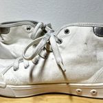 Rag and Bone Standard Issue High Top Sneakers Canvas Metallic Accent Heel White 7 Photo 2