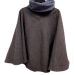Synergy 100% Wool Cape Poncho Small Gray Nepal Flared Swing Outerwear in EUC Photo 1