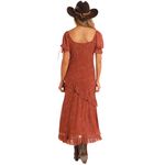 Panhandle Rust Floral Maxi Dress with Ruffles Photo 1