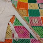 it's our time Size Medium M Long Sweater Tie Comfy Knit Button Long Sleeve Ivory Photo 4