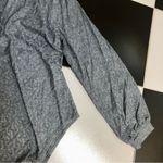 ONIA NWT Geo Knit Long Sleeve Bodysuit Textured Polo Stretchy Light Heather Grey Photo 7