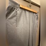 Gray women’s chino ankle length office wear relaxed pants size small Photo 3