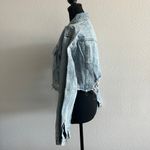 Blue B Collection Denim Jacket Teens Size Small Cropped Blue Distressed Photo 4