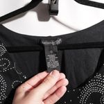 VTG 90s Y2K Whimsigoth Black Midi Dress Sz 12 Fairy Celestial Swirls Dots Floral Photo 1