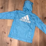 Adidas  Light Blue Hooded Jacket Photo 1