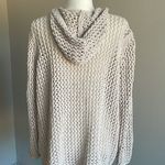Nicole Miller Cream Open-Knit Women's Sweater with hoodie Size XL Photo 1
