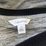 Calvin Klein Shimmer VNeck Womens Top Sz S Colorblock Mesh Soft Grunge Corporate Photo 9