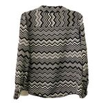 Missoni  Womens Blouse Black White Chevron Long Sleeve Boho Top Photo 1