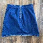 ASOS  Blue Denim Zipper Back Mini Skirt Size 6 Photo 6