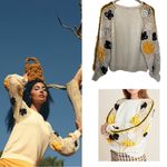 Stella Pardo Paris Lisa Sweater Hand Made Open Flower Crochet Size XS/Small $405 Photo 2