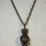 Cute Owl Pendant in antique brass color Silver Photo 0