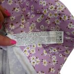 ZARA  Womens M High Waisted Lilac Floral Flare Cropped Pants Photo 10