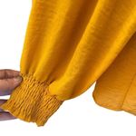 a.n.a . Size XL golden yellow long sleeve dress shirt gathered sleeves Photo 4