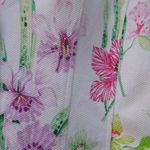 Leggiadro Floral Stretch Cotton Blazer Jacket White Size 8 Photo 4