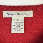 Susan Bristol Red Boiled Wool Ruffle Hem Jacket Cardigan Zip Front M Photo 2